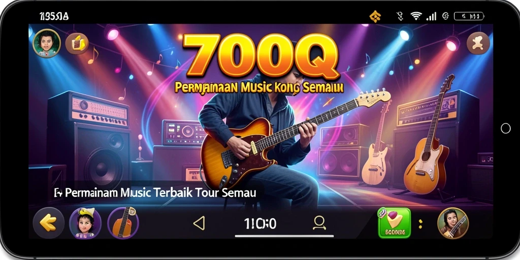 Tampilan gameplay 700Q yang menarik dengan elemen musik interaktif.