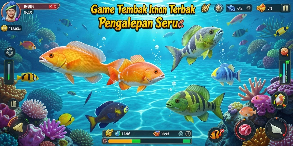 Tampilan gameplay seru Tembak Ikan di 8G8G.