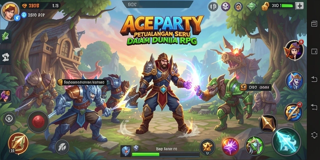 Tangkapan layar gameplay ACEPARTY menunjukkan aksi mendebarkan di dunia RPG.