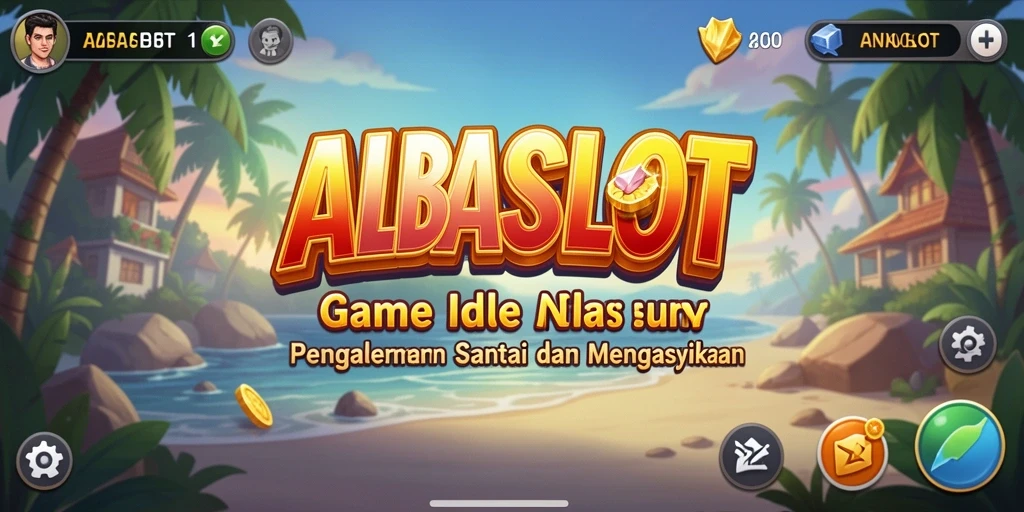 Tampilan gameplay menarik dari ALBASLOT yang penuh warna.