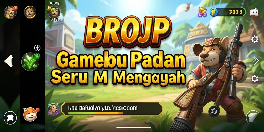 Tampilan gameplay BROJP yang penuh warna dan menantang.