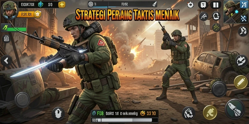 Gameplay F08 yang menegangkan dengan strategi pertempuran taktis.