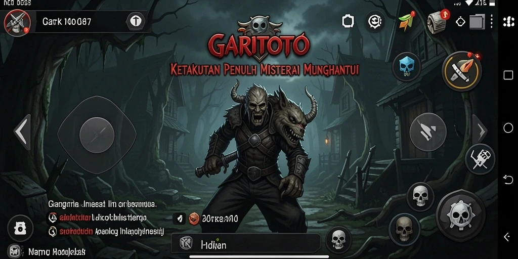 Screenshot menampilkan moment menegangkan dalam gameplay Horror GARITOTO.