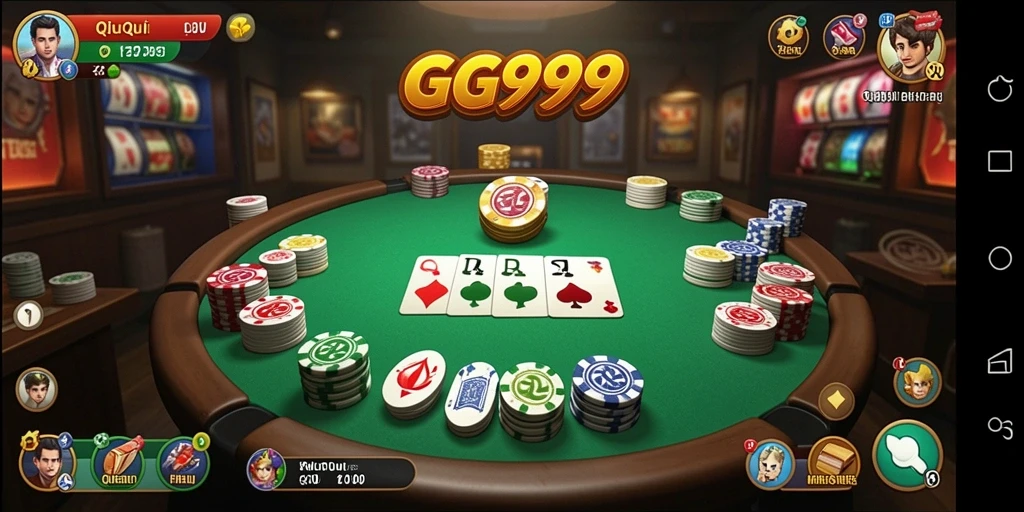 Tangkapan layar gameplay GG999 yang mendebarkan di QiuQiu.