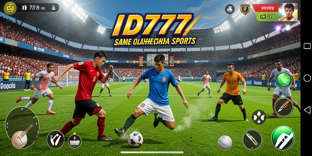 Tampilan gameplay olahraga yang seru dan dinamis di ID777.