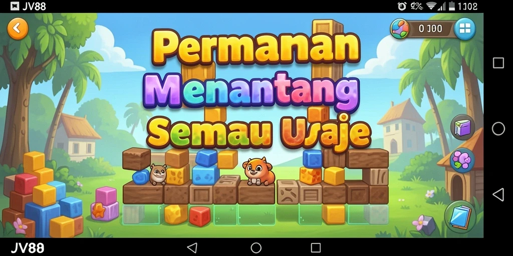 Screenshot gameplay <strong>JV88</strong> yang menampilkan tantangan puzzle menarik.