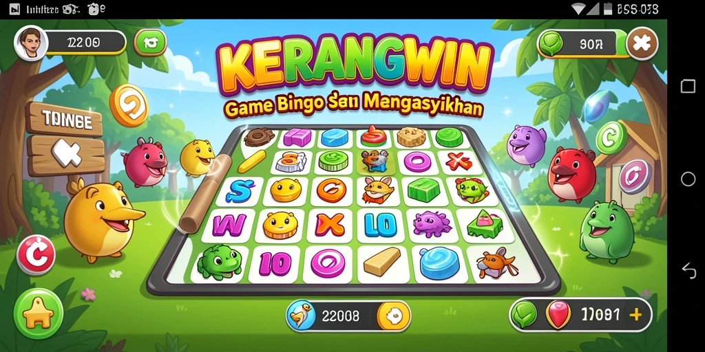 Tampilan gameplay Bingo seru di KERANGWIN, sangat menarik!