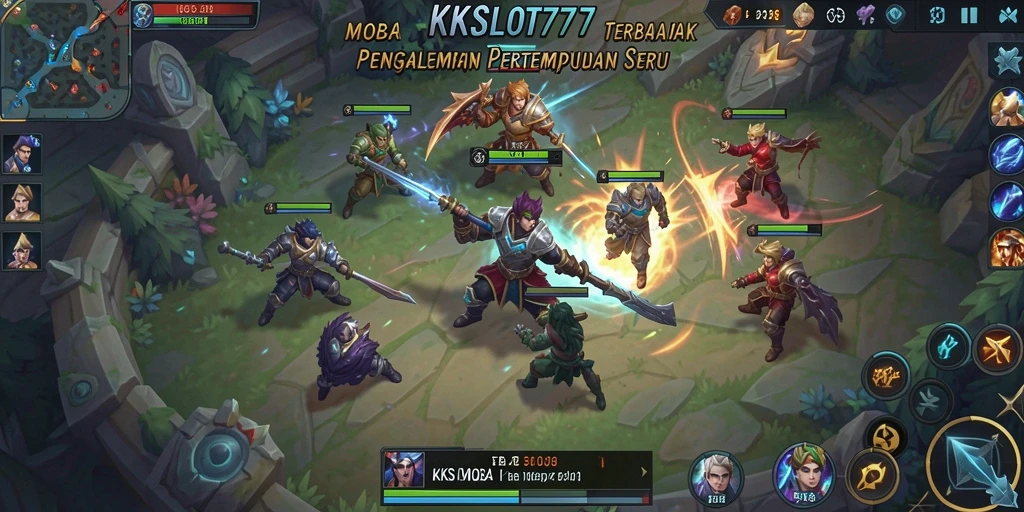 Tampilan gameplay seru dalam KKSLOT777 dengan karakter unik.