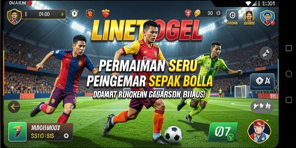 Tampilan gameplay menarik dari permainan sepak bola LINETOGEL.