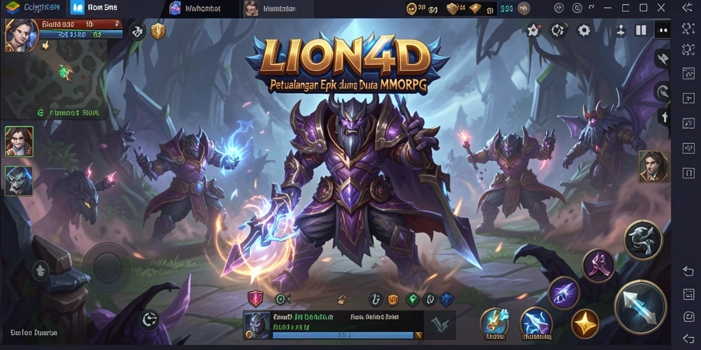 Tampilan gameplay seru dari LION4D dalam dunia MMORPG.