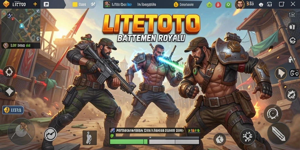 Gameplay mendebarkan dalam pertarungan Battle Royale di LITETOTO.