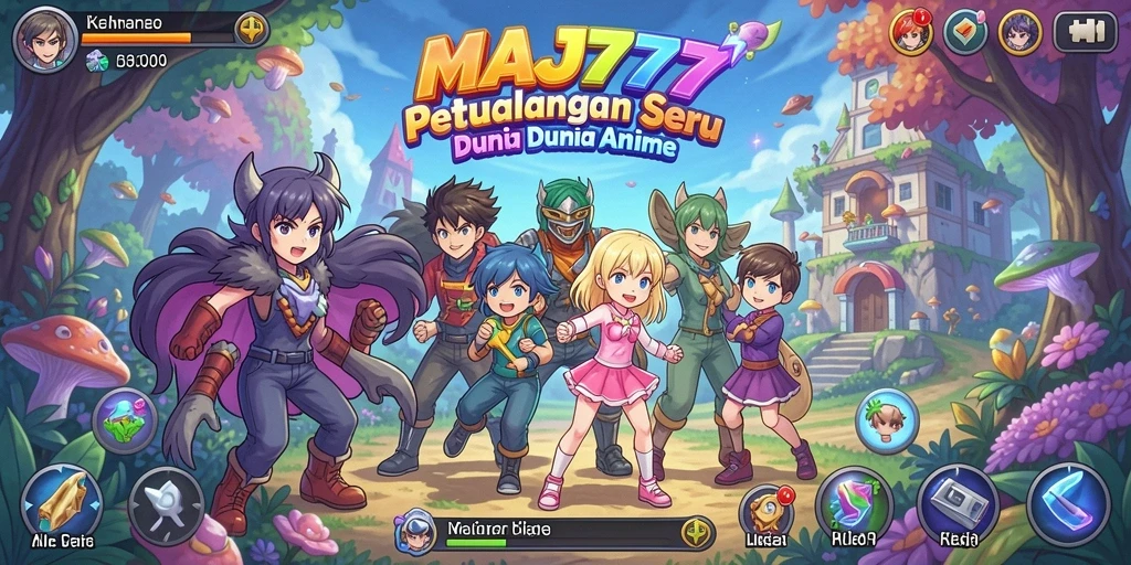 Tampilan gameplay seru dengan karakter Anime ikonik.