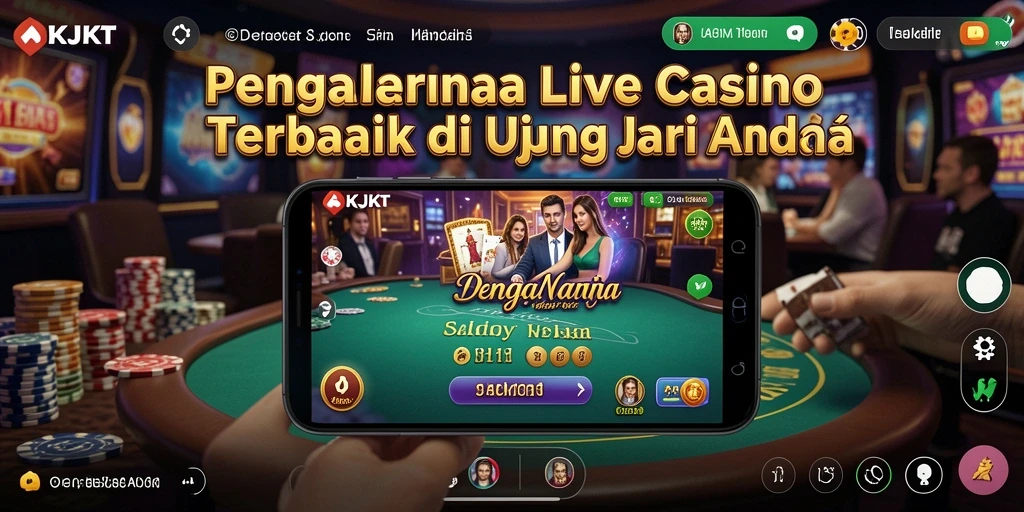 Tampilan gameplay Live Casino yang mendebarkan dan interaktif.