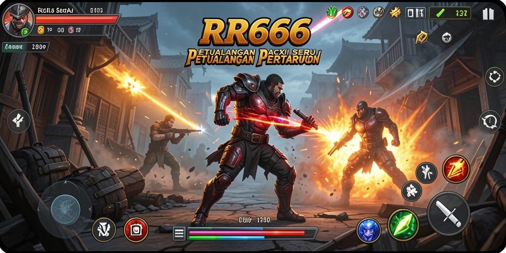 Screenshot gameplay RR666 yang penuh aksi dan seru.