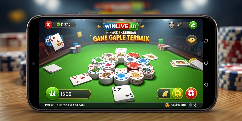 Gameplay seru di WINLIVE4D yang menggambarkan keseruan bermain Gaple.