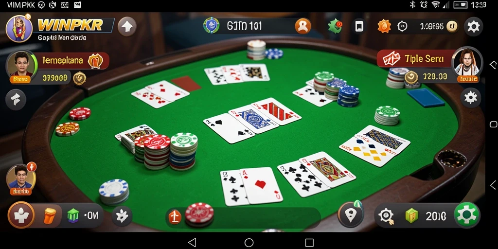 Tampilan gameplay Gaple yang seru di WINPKR.